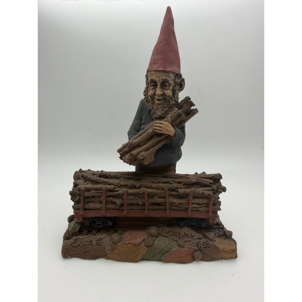 Vintage 1988 Tom Clark Gnome Lumber Jack #83 Train Car Cairn Studio 7.75"